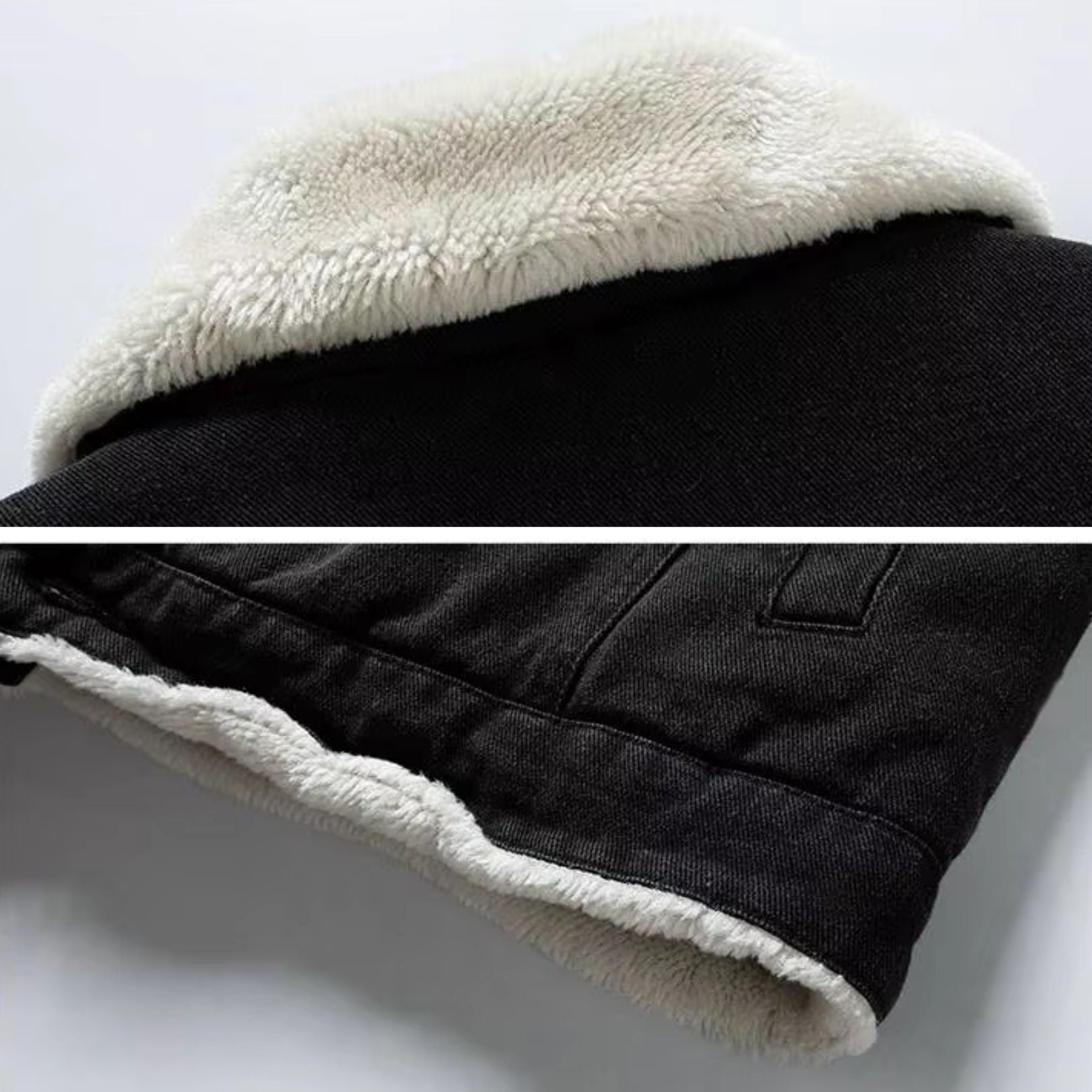 Heren Denim Jas met Fleece Voering 7