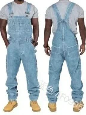 Heren Denim Overall Casual Stijl met Splitdetails 1