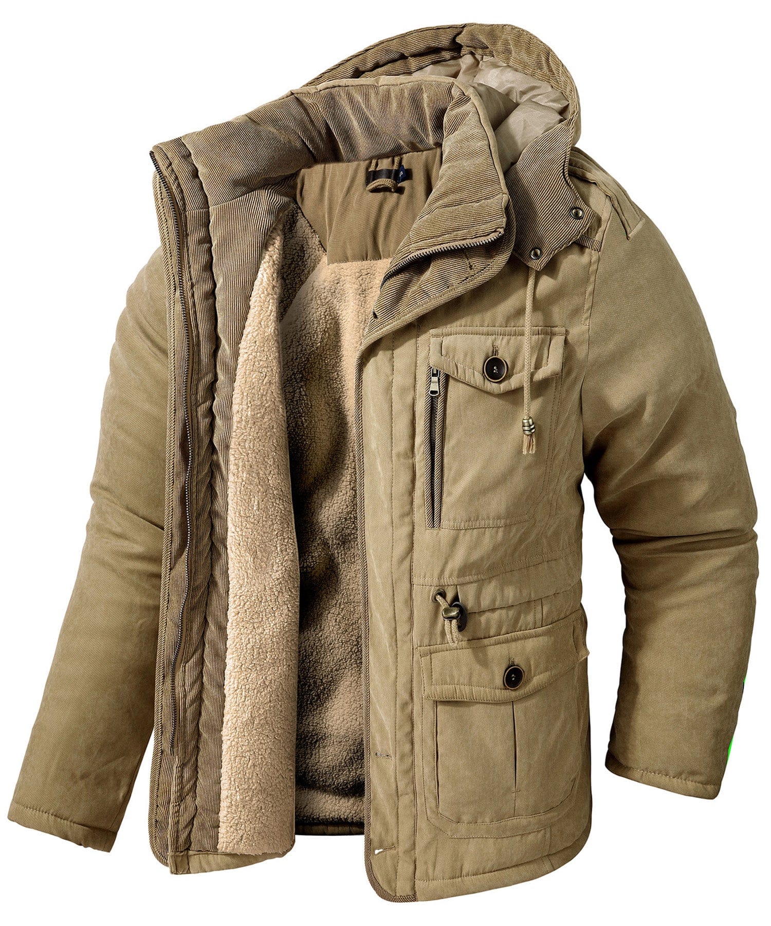 Heren Expedition Jacket Met Verstelbare Taille En Fleece Voering 1