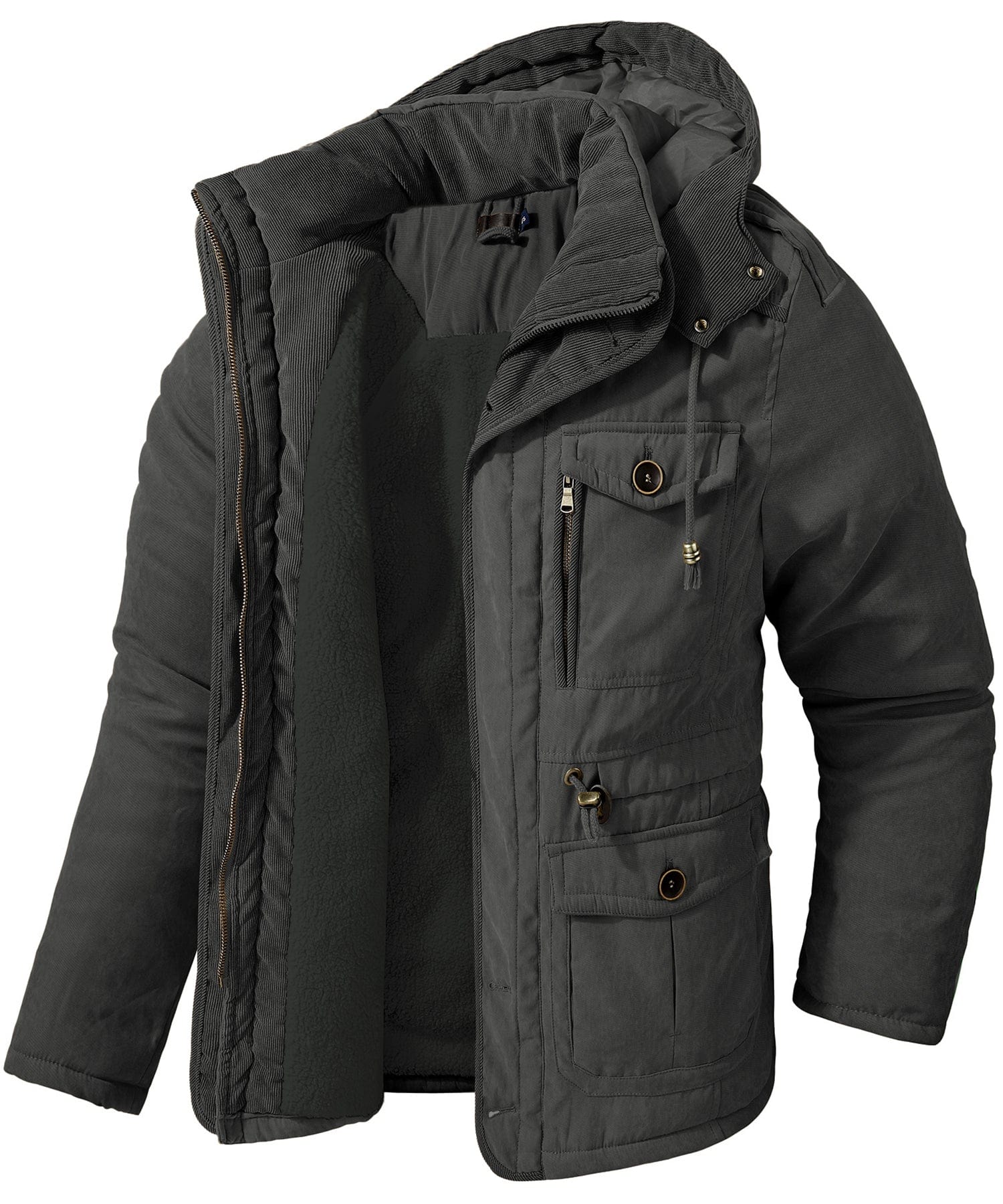 Heren Expedition Jacket Met Verstelbare Taille En Fleece Voering 4