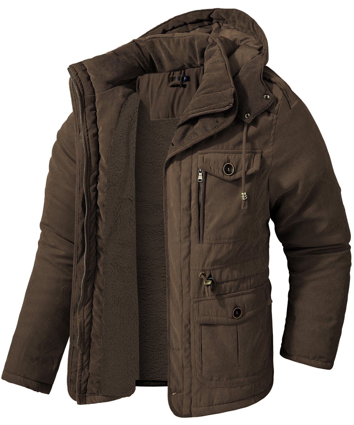 Heren Expedition Jacket Met Verstelbare Taille En Fleece Voering 5