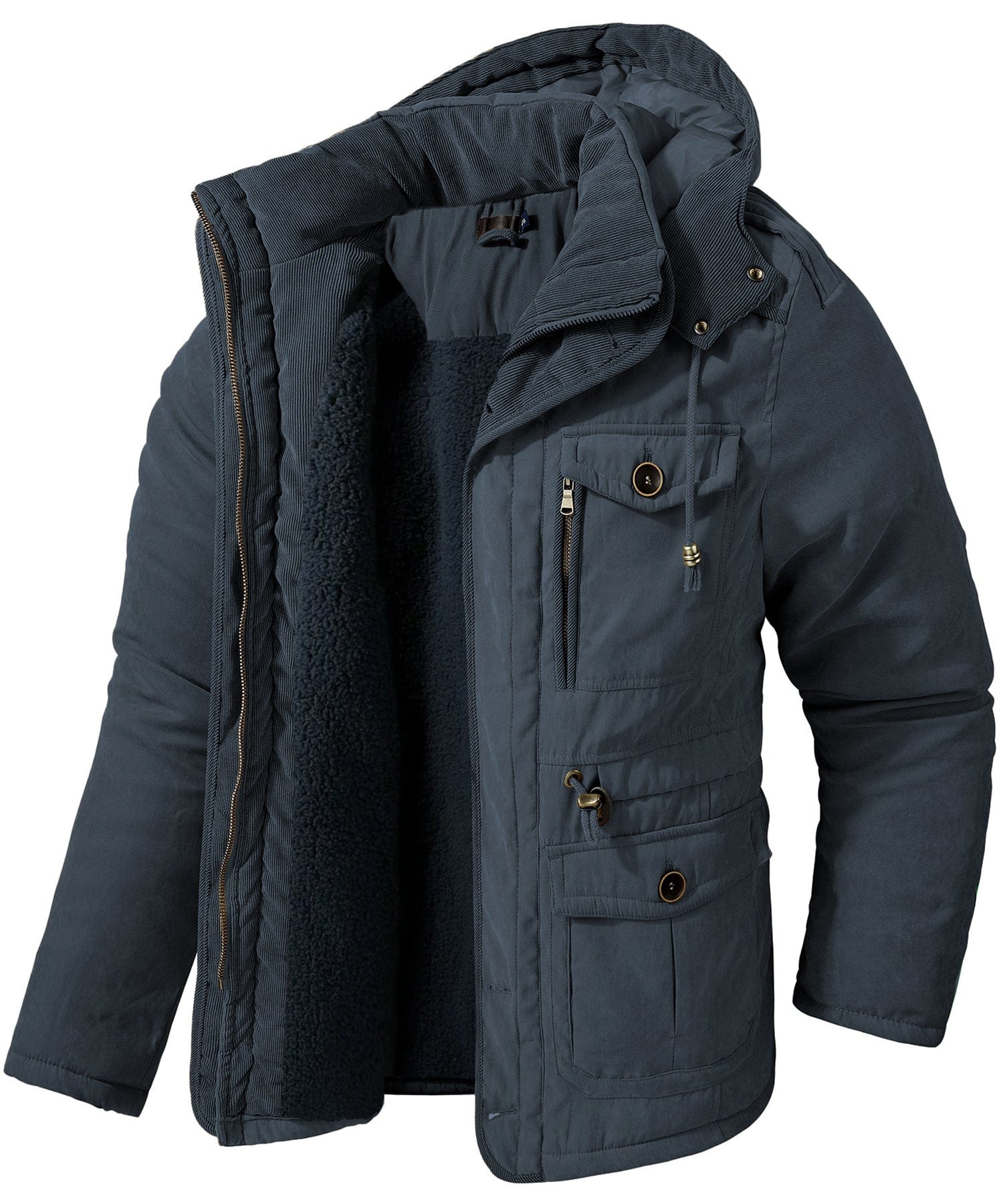 Heren Expedition Jacket Met Verstelbare Taille En Fleece Voering 6