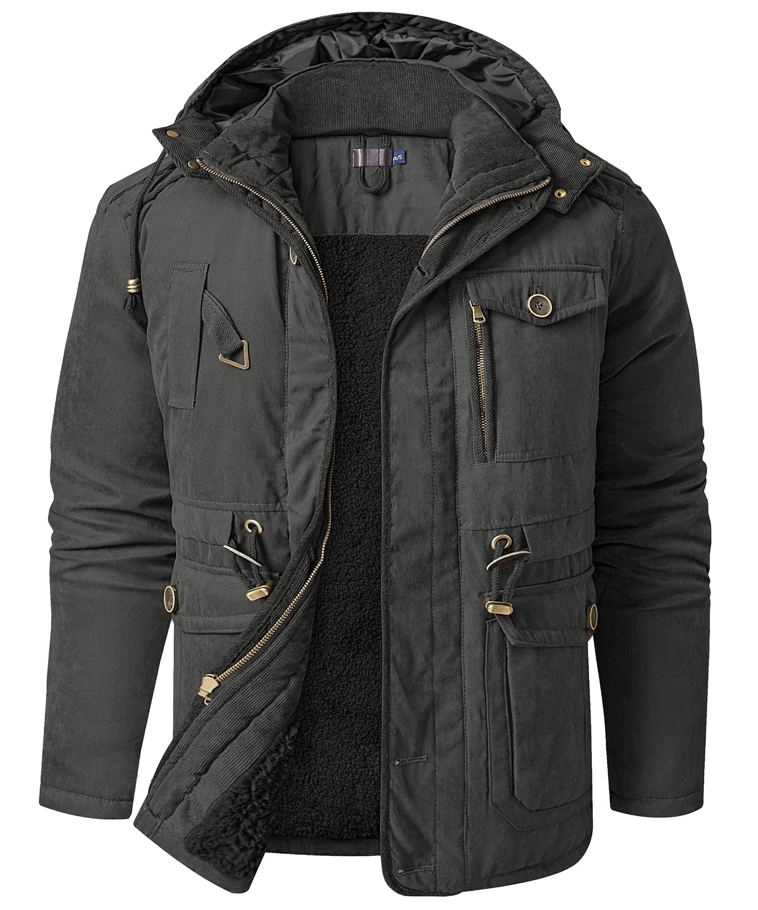 Heren Expedition Jacket Met Verstelbare Taille En Fleece Voering 8