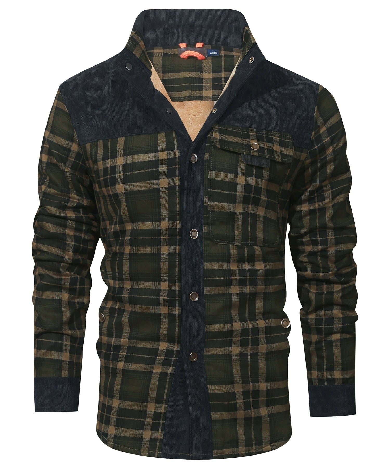 Heren Flanel Jacket Met Ruitpatroon en Fleece Voering 3
