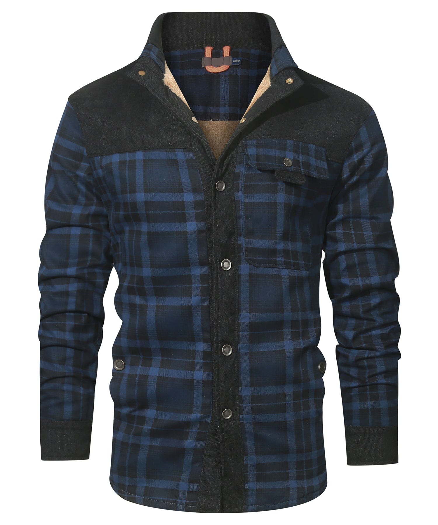 Heren Flanel Jacket Met Ruitpatroon en Fleece Voering 9