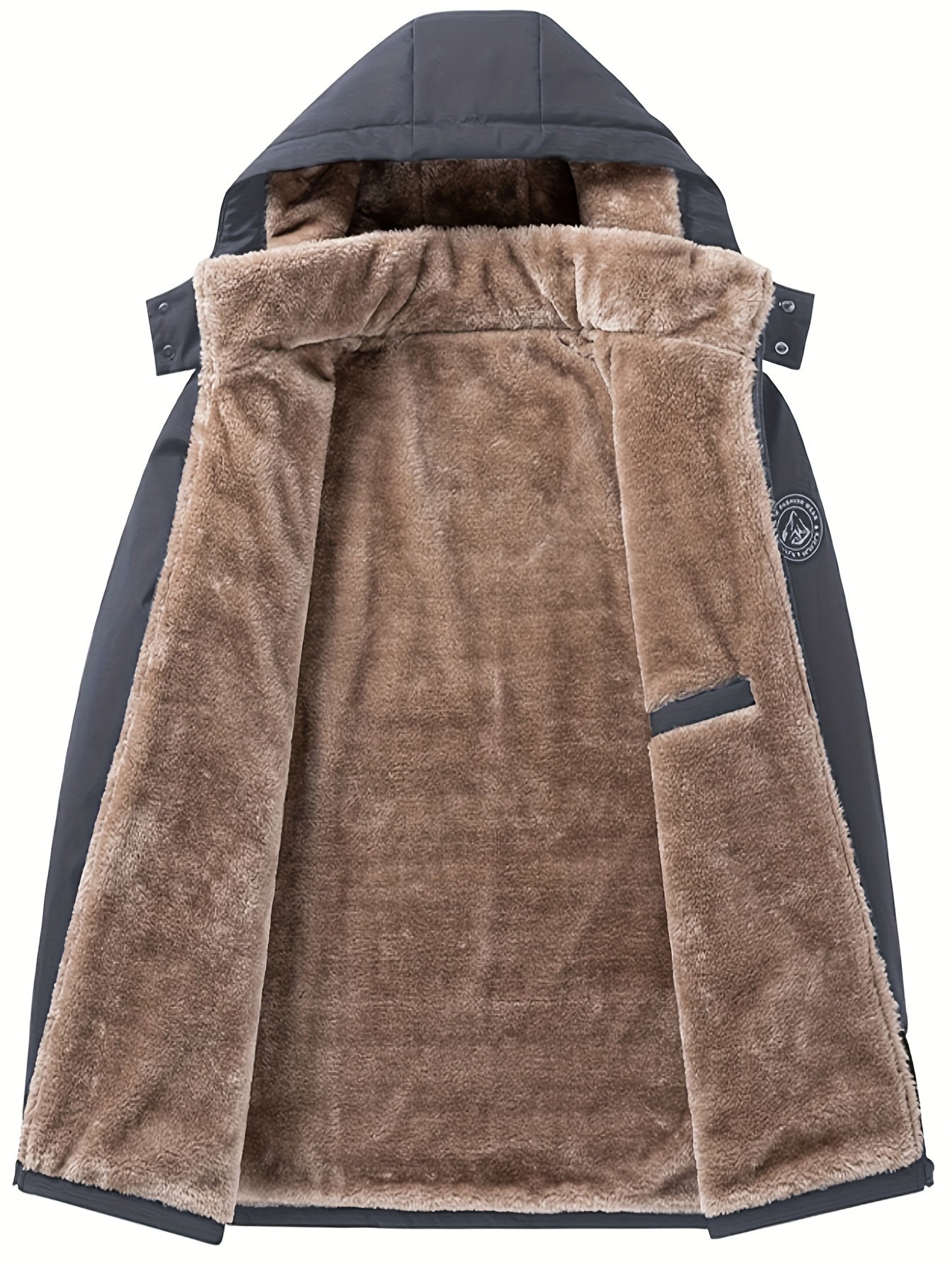 Heren Fleece Jacket met Capuchon en Rits 6
