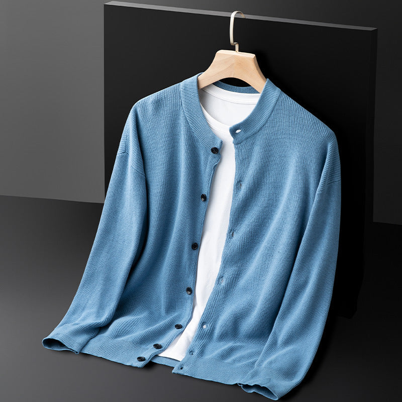 Heren Gebreid Vest Slim Fit Met Knoopsluiting 1