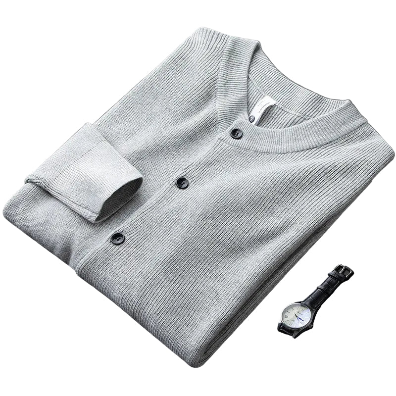 Heren Gebreid Vest Slim Fit Met Knoopsluiting 3