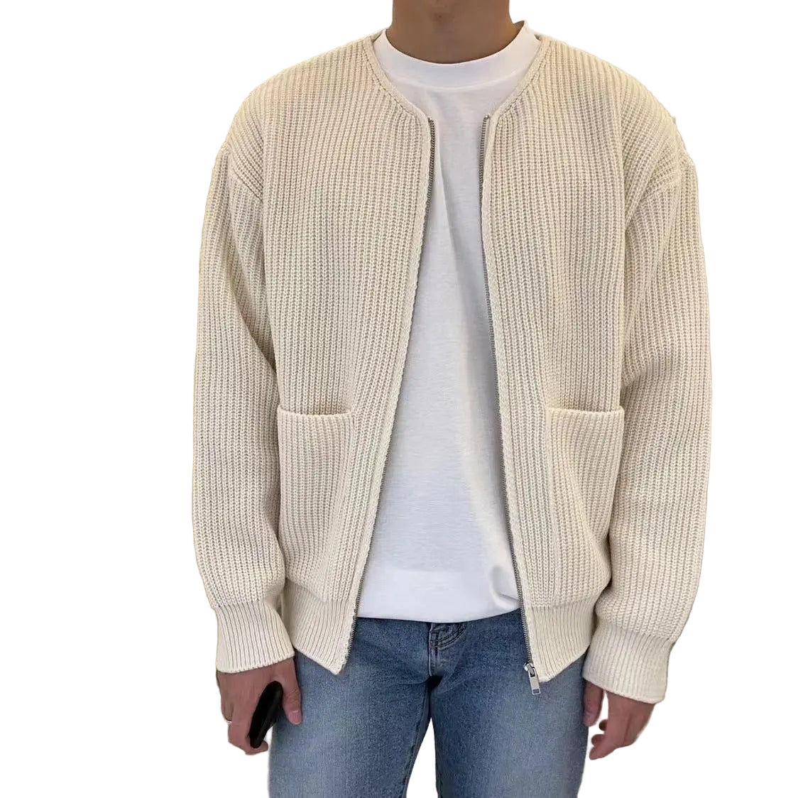 Heren Gebreide Cardigan Trendy Stijl 0