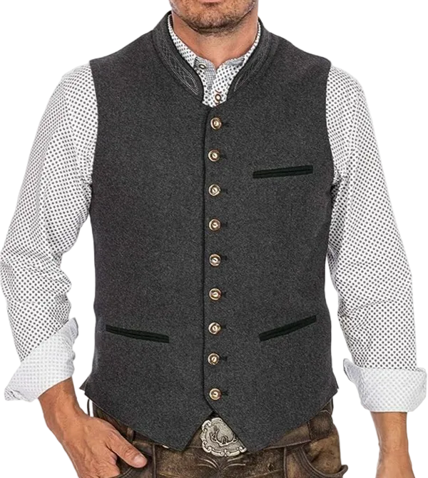 Heren Gilet Modern Design met Veelzijdige Look voor Formele en Informele Gelegenheden 2