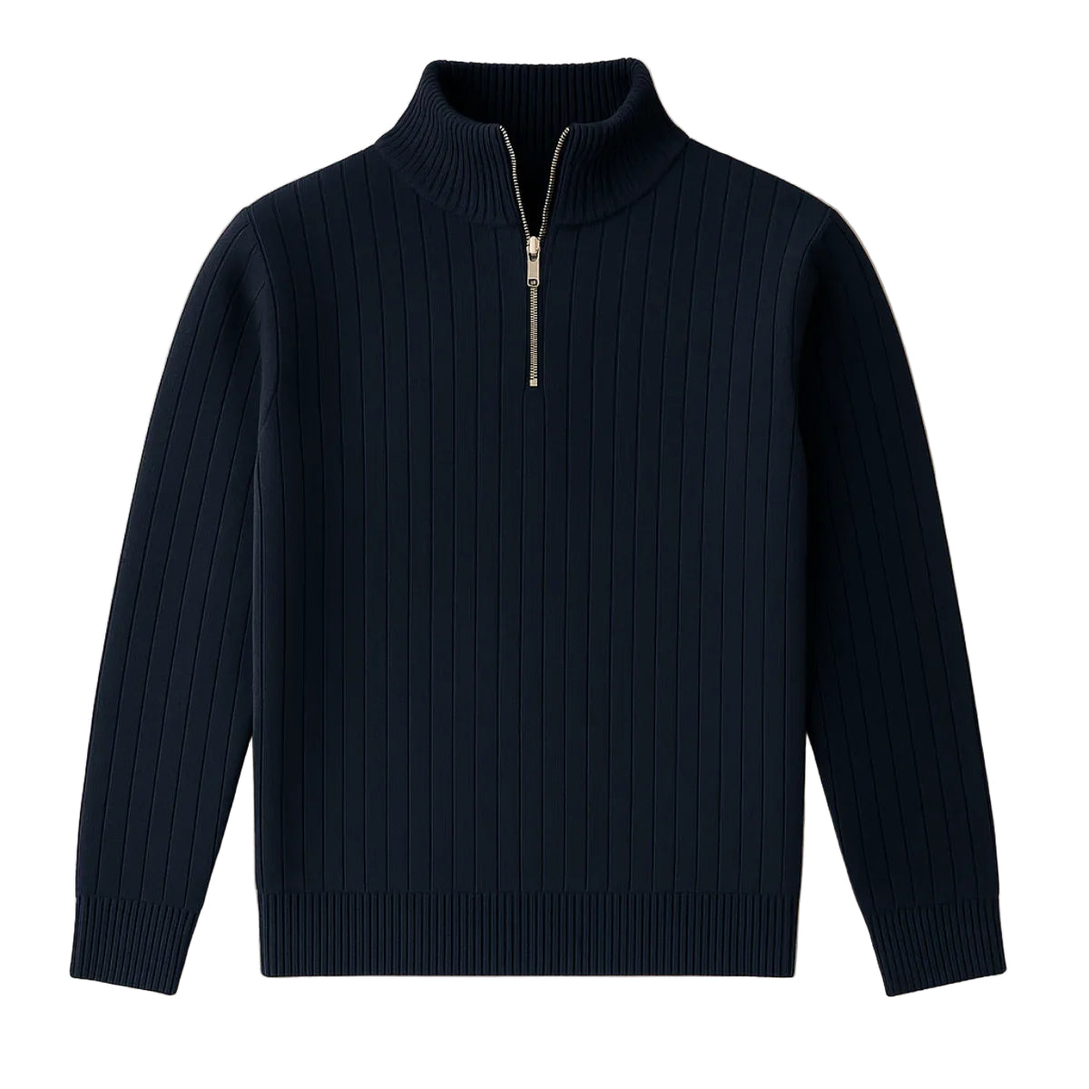 Heren Half Zip Gebreide Trui 0