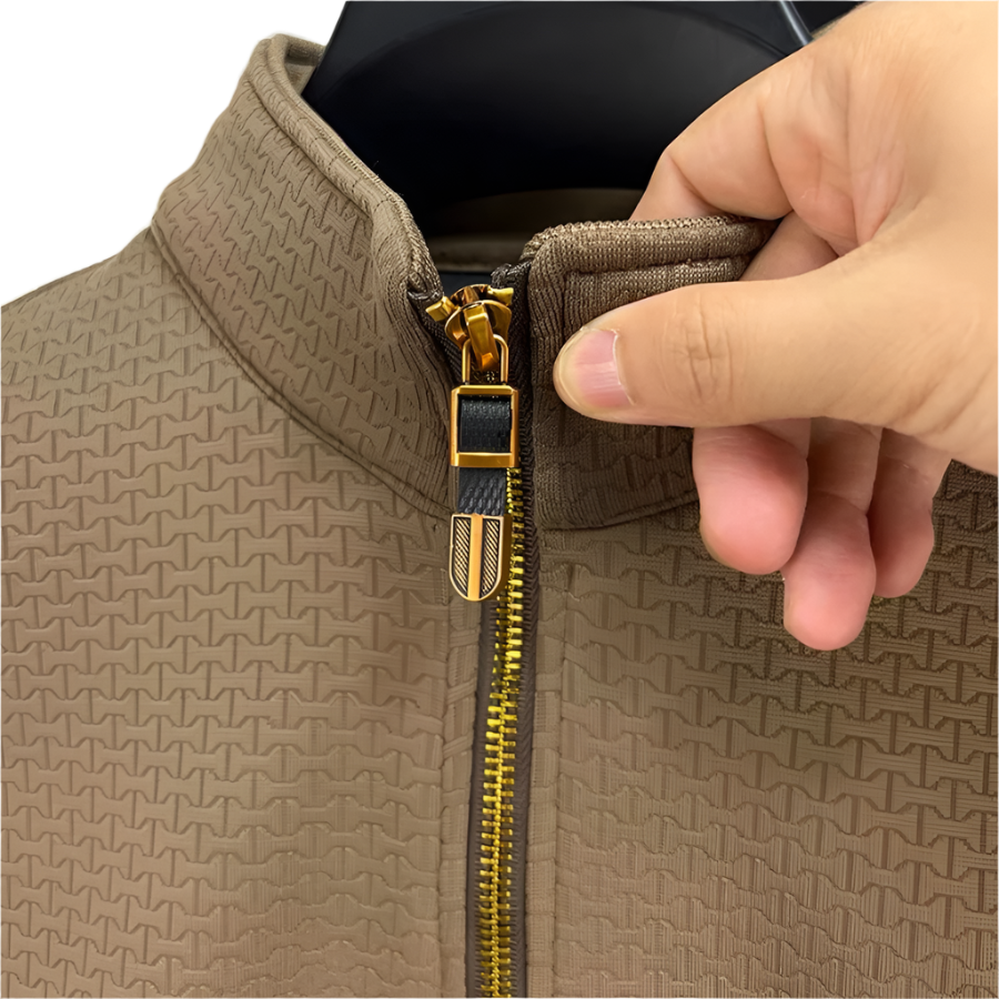 Heren Half Zip Trui Casual Katoenmix 1