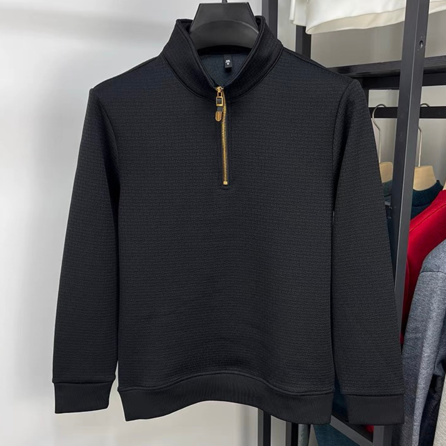 Heren Half Zip Trui Casual Katoenmix voor Comfortabele Herfst/Winter Outfits 7