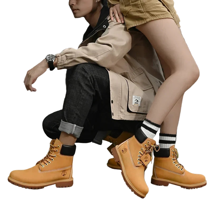 Heren Hoge Laarzen Leer Vetersluiting Voor Casual En Outdoor Gebruik 3