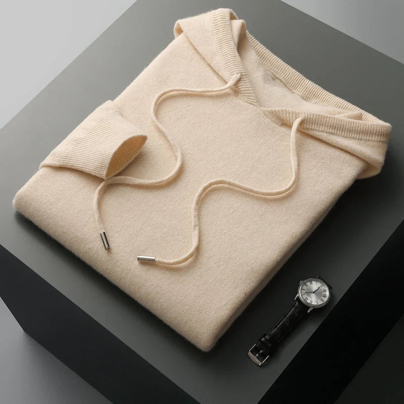 Heren Hoodie 100% Merinowol Luxe Comfort Ademend Casual Design 0