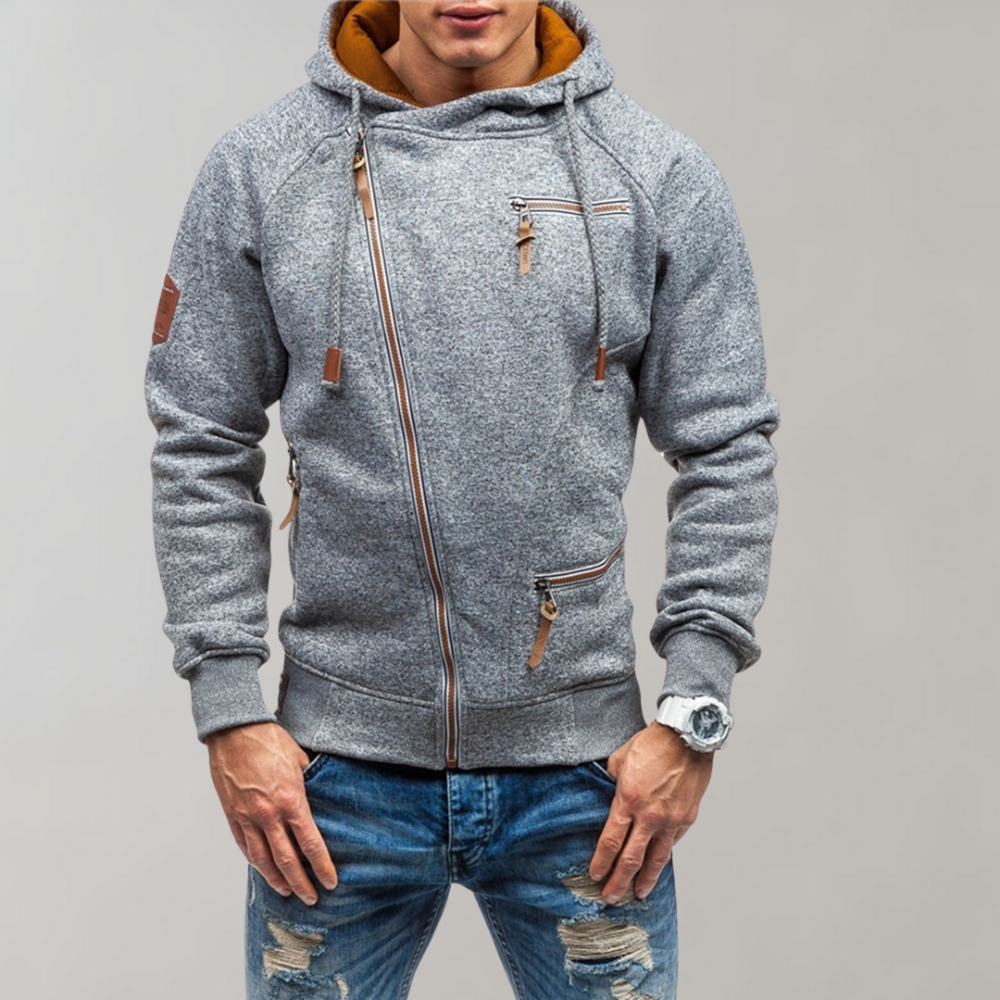 Heren Hoodie Casual Met Ritsluiting Moderne Look 3