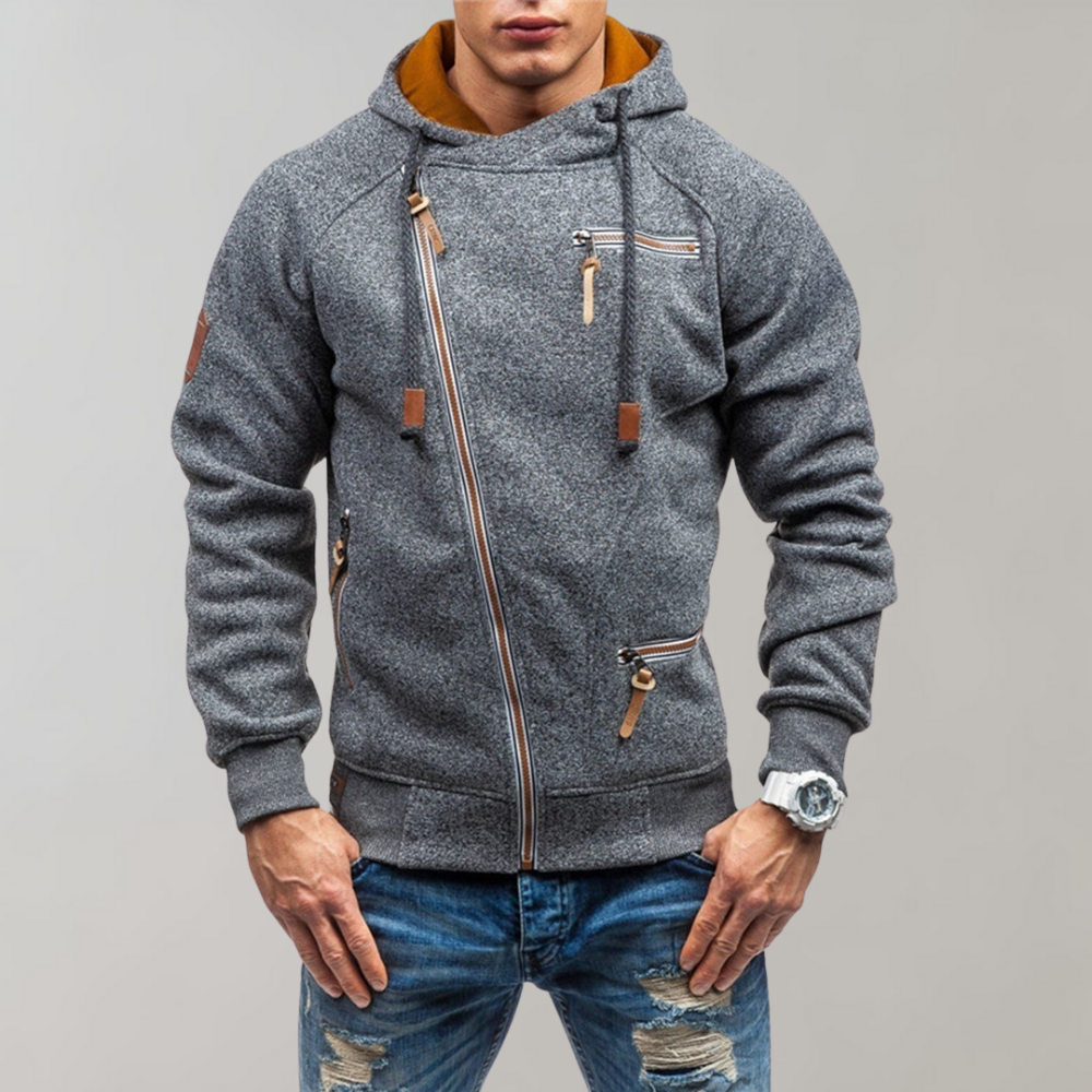 Heren Hoodie Casual Met Ritsluiting Moderne Look 5