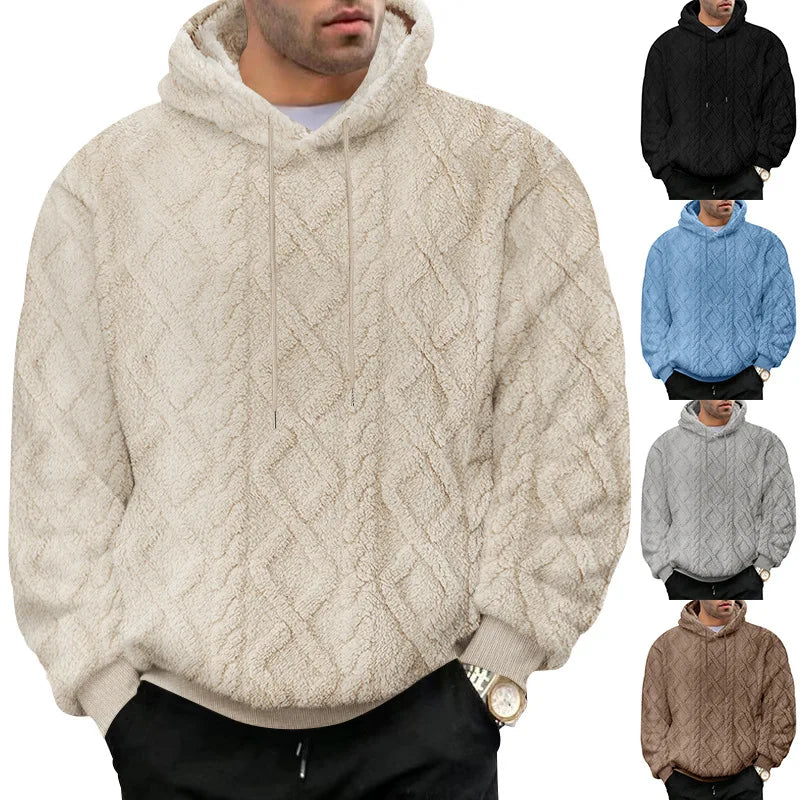 Heren Hoodie Dubbelzijdig Velours Sportief Casual 0