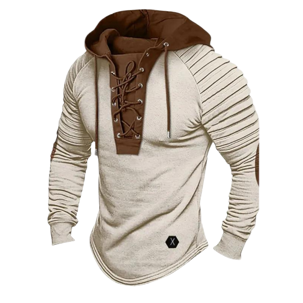 Heren Hoodie met Vetersluiting Casual en Comfortabel Design 0
