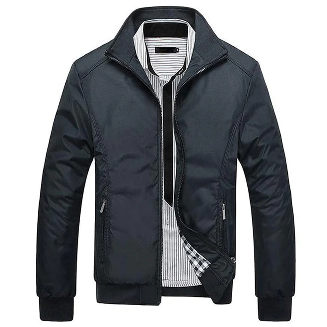 Heren Jas Casual met Staande Kraag voor Buitengebruik 0