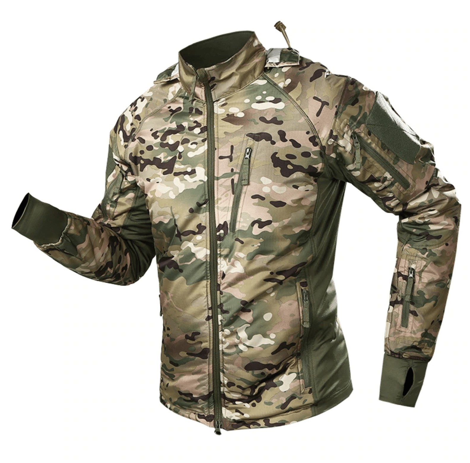 Heren Jas Waterdicht met Afneembare Kap en Duimopening - Winterbestendig Polyester 0