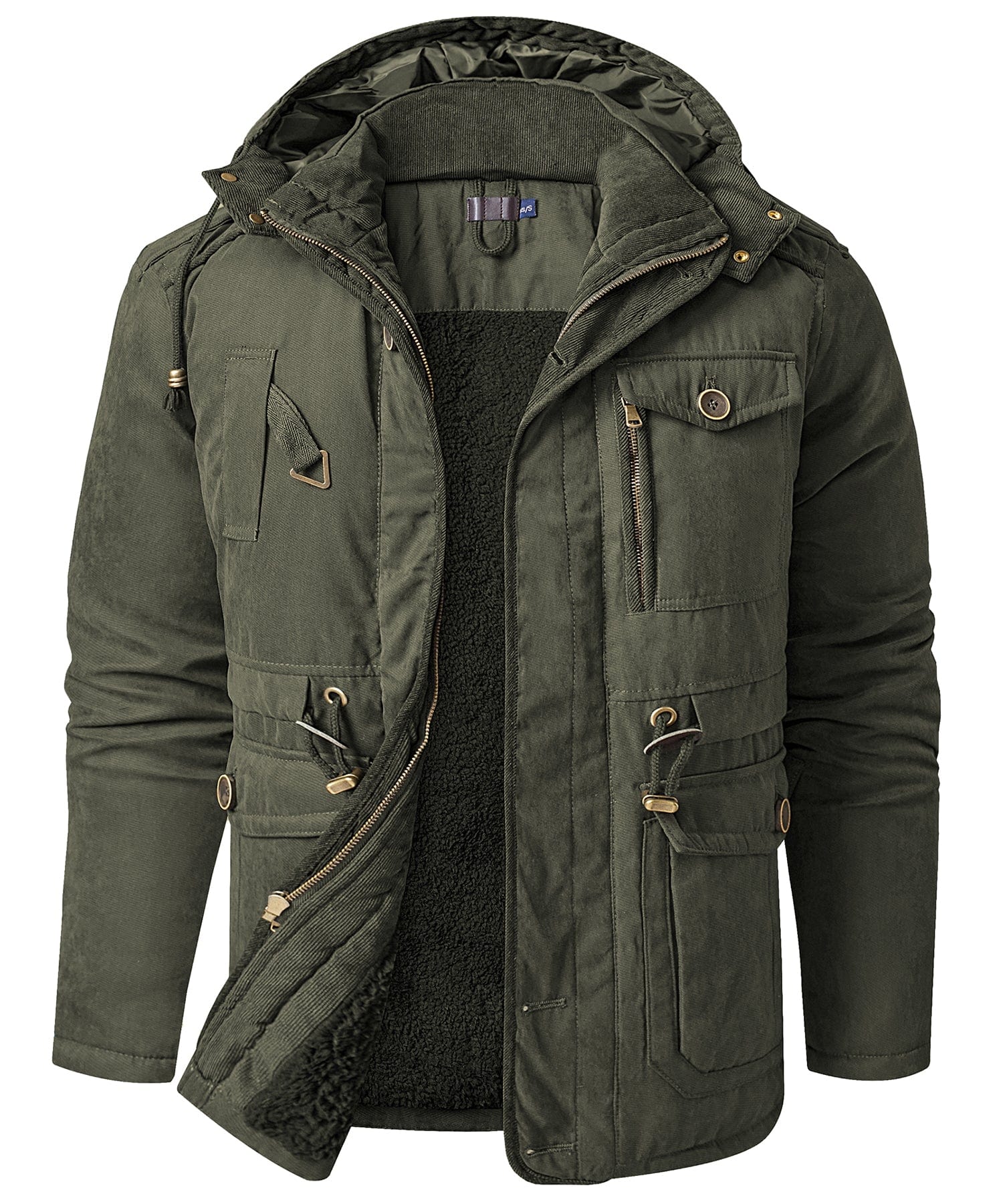 Heren Jas Winter Expedition Met Verstelbare Taille En Zachte Fleece 11