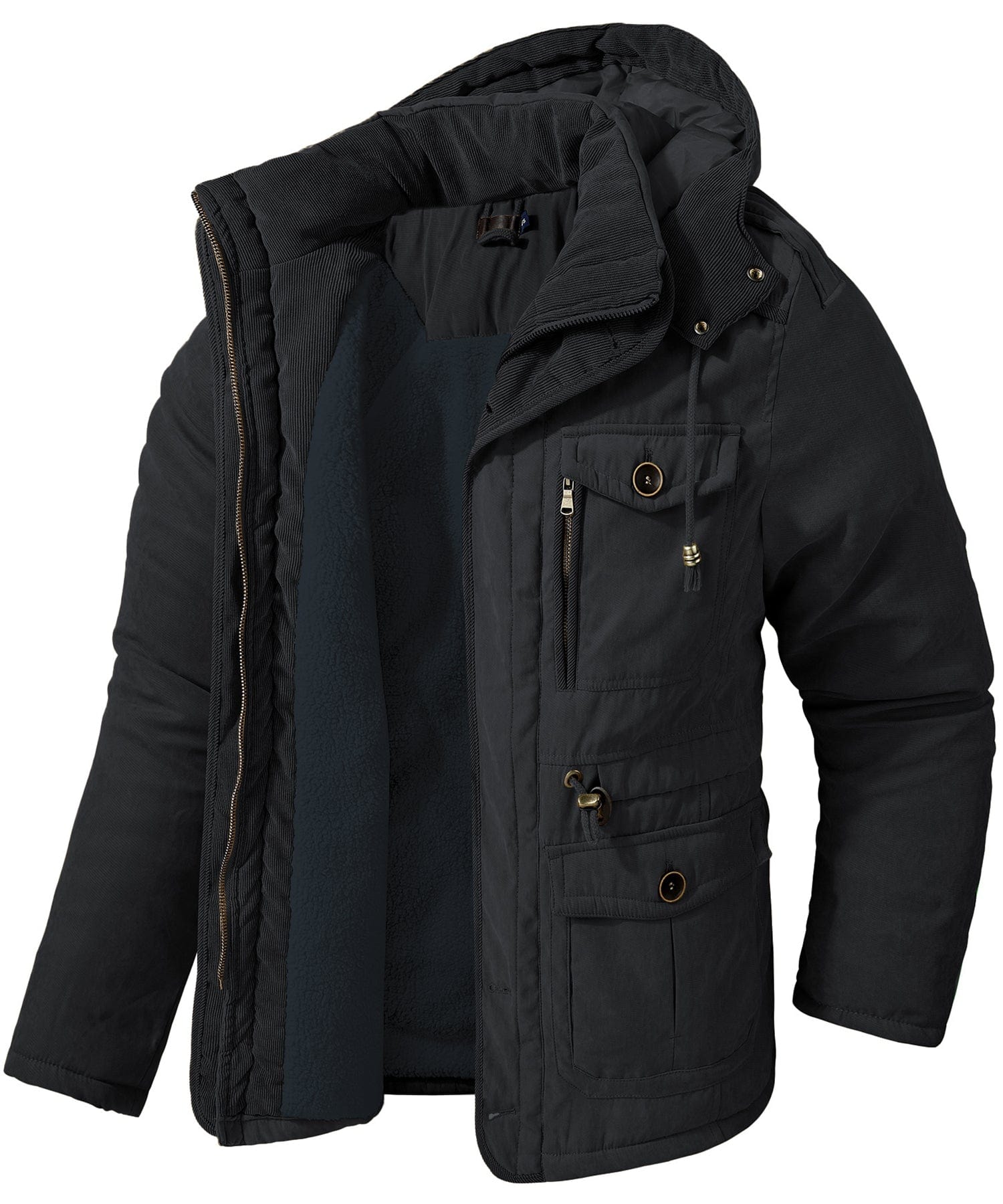 Heren Jas Winter Expedition Met Verstelbare Taille En Zachte Fleece 2