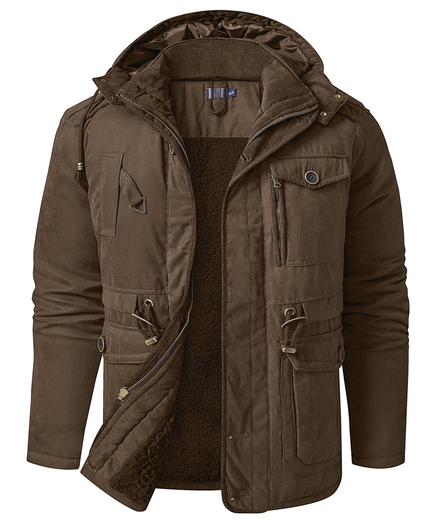 Heren Jas Winter Expedition Met Verstelbare Taille En Zachte Fleece 9