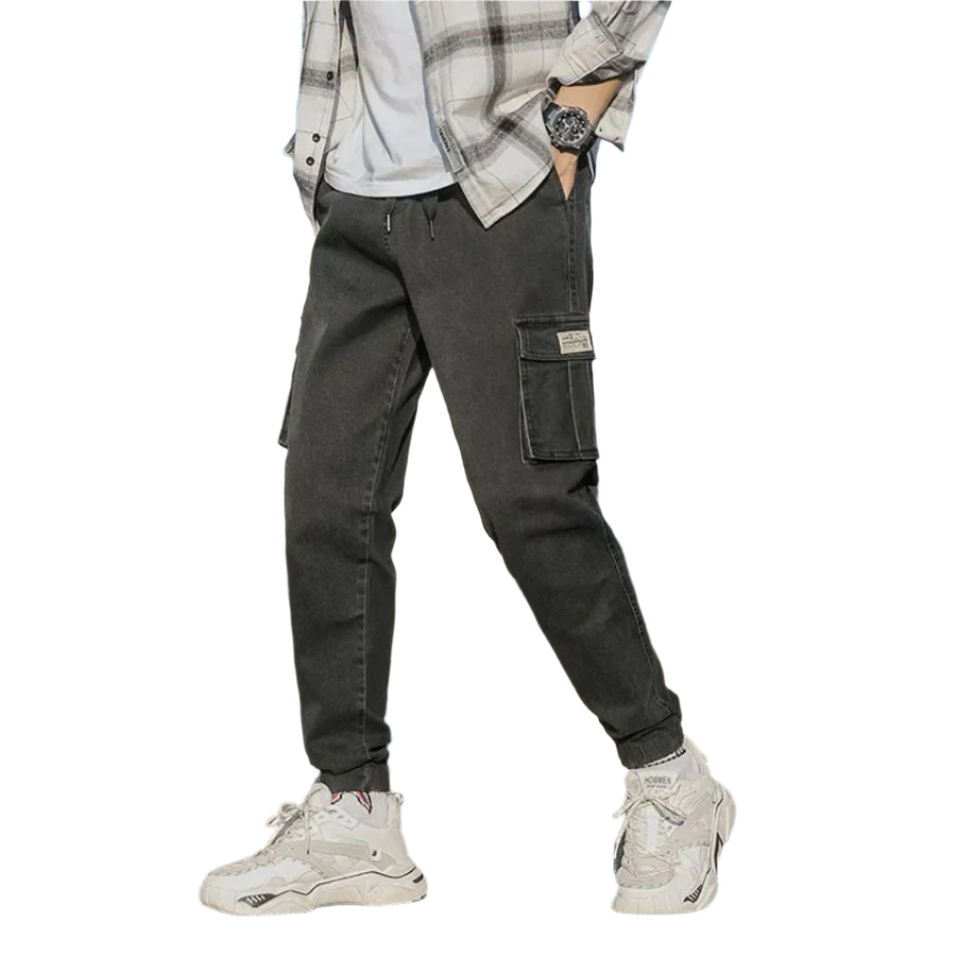 Heren Joggingbroek Casual Denim Met Meerdere Zakjes 0