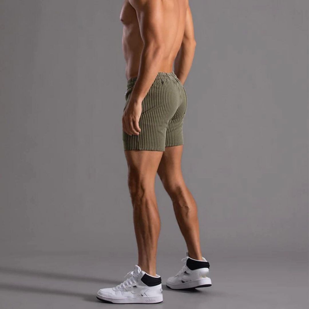Heren Korte Broek Streepjespatroon Ademend Materiaal 4
