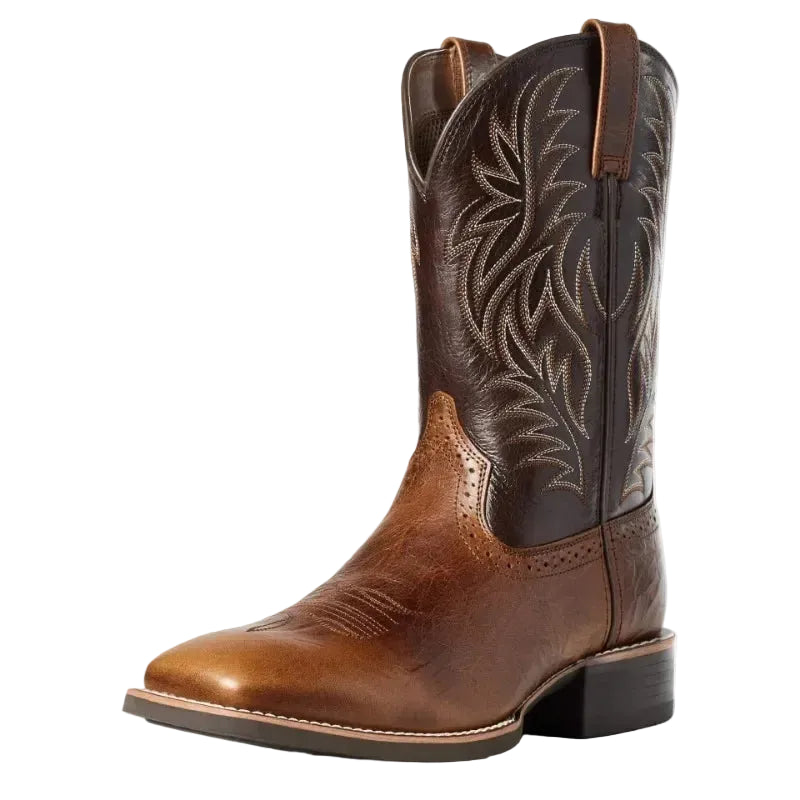 Heren Laarzen Retro Geborduurd Leer Cowboylaarzen 0
