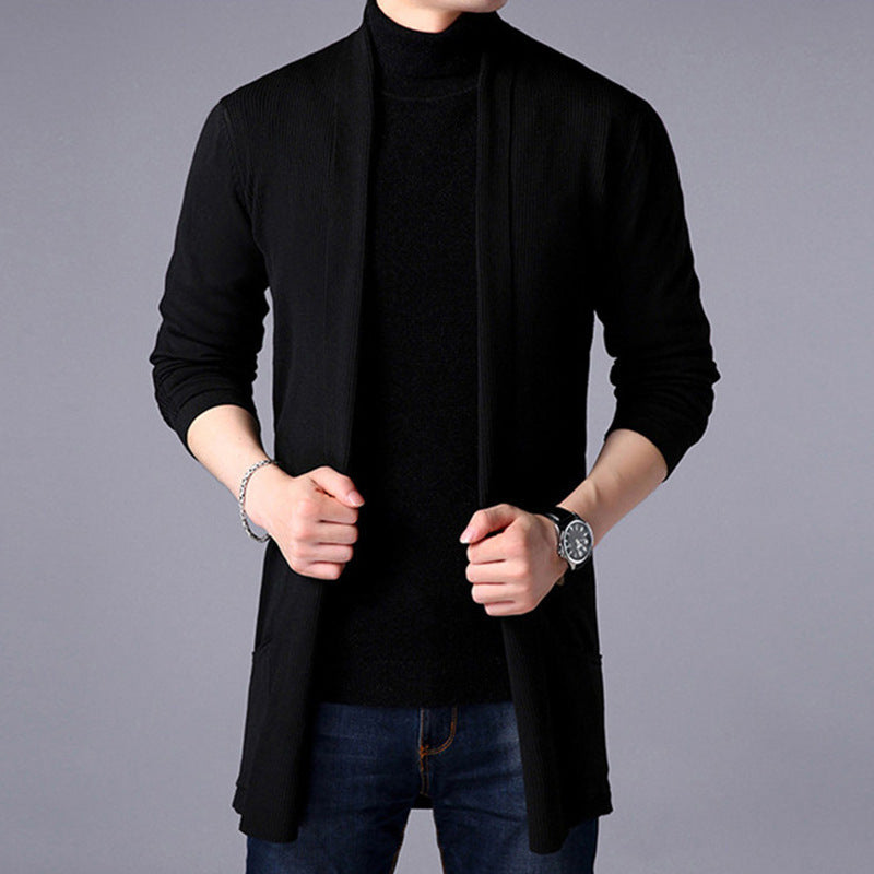 Heren Lang Vest Open Voorkant Casual Stijl 1