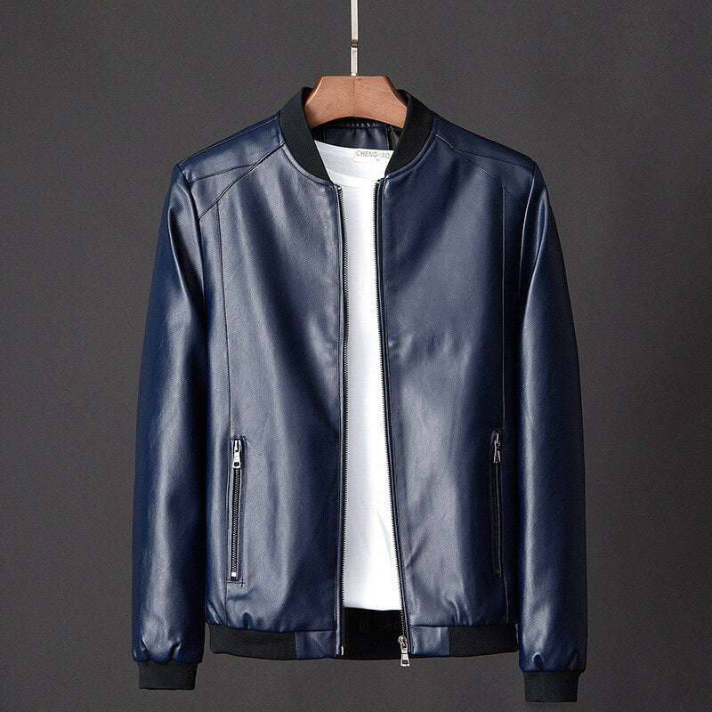 Heren Leren Motorjack Urban Stijl Weerbestendig 1