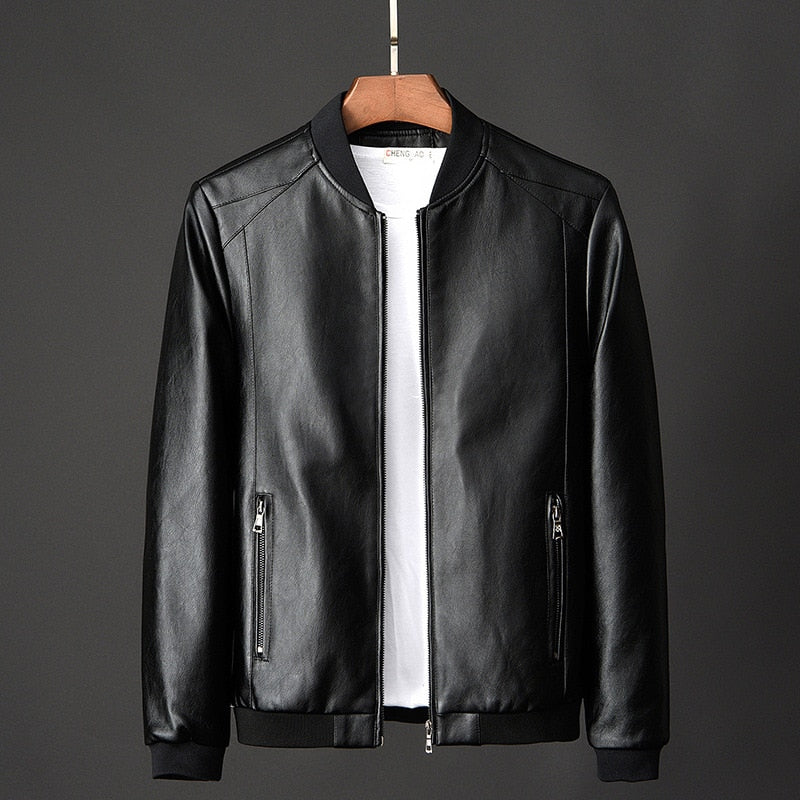 Heren Leren Motorjack Urban Stijl Weerbestendig 2