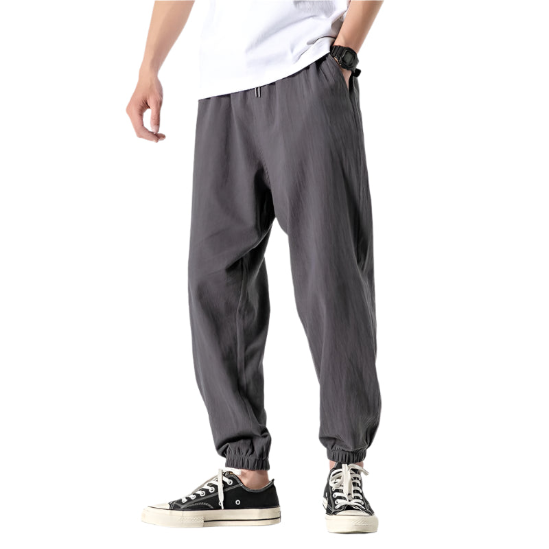 Heren Linnen Broek Comfortabele Stijl Katoen-Linnen Mix 0