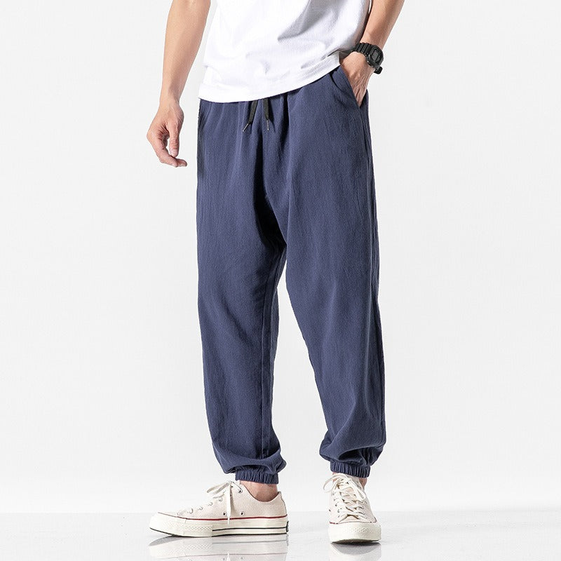 Heren Linnen Broek Comfortabele Stijl Katoen-Linnen Mix 2