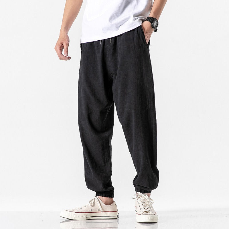 Heren Linnen Broek Comfortabele Stijl Katoen-Linnen Mix 4