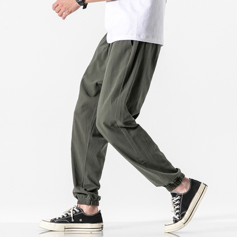 Heren Linnen Broek Comfortabele Stijl Katoen-Linnen Mix 7
