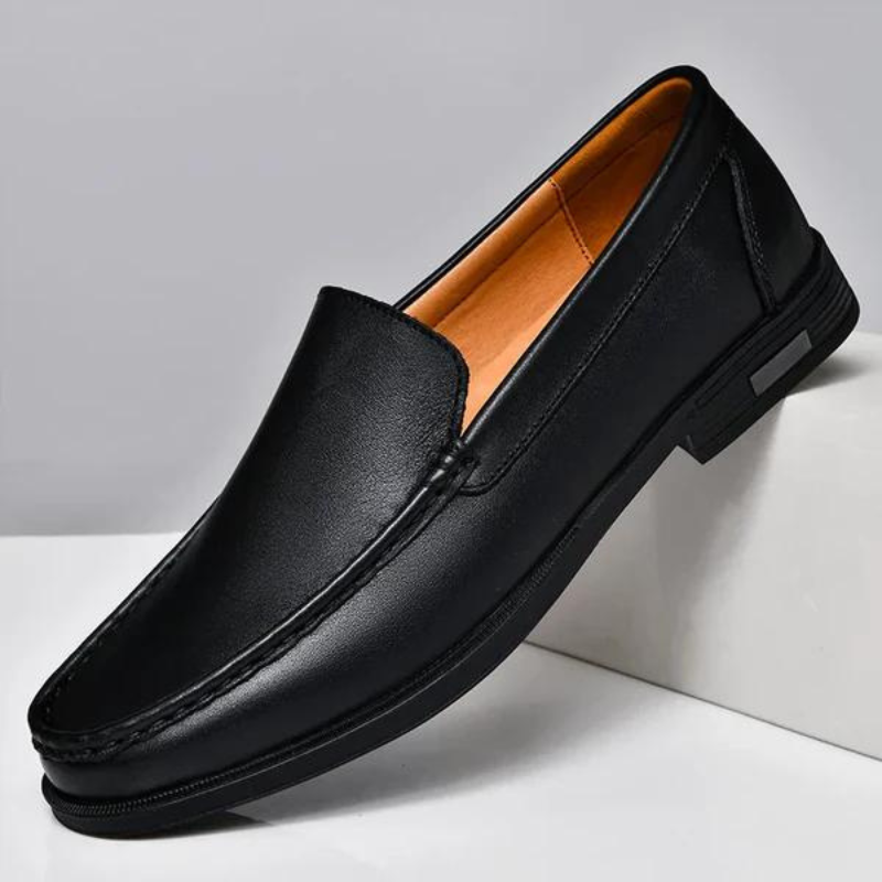 Heren Loafers Klassiek Design Zwart 11