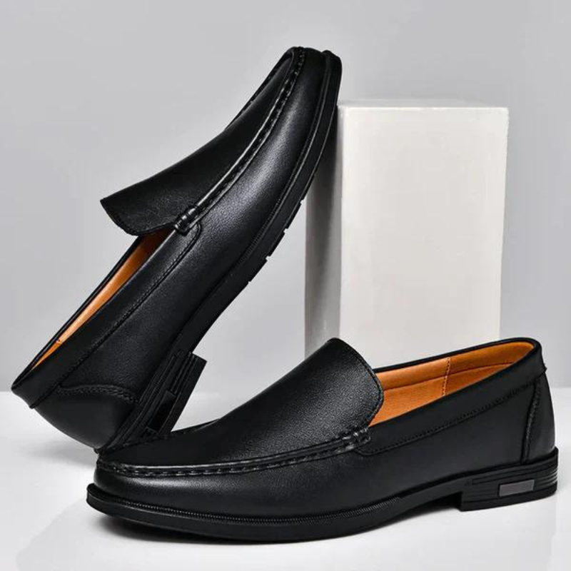 Heren Loafers Klassiek Design Zwart 4