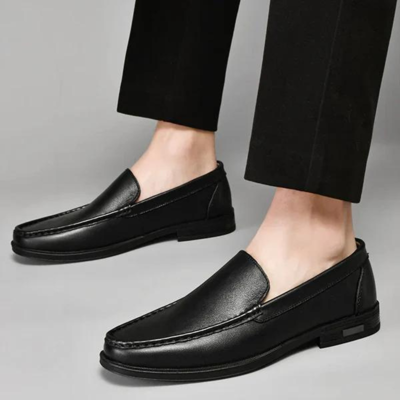 Heren Loafers Klassiek Design Zwart 5