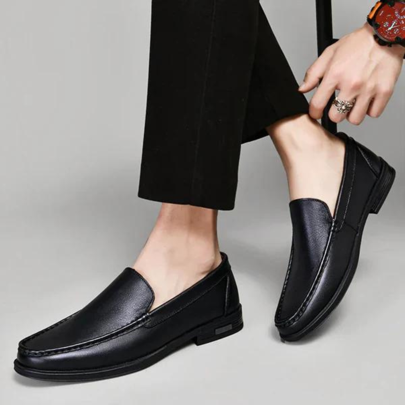 Heren Loafers Klassiek Design Zwart 8