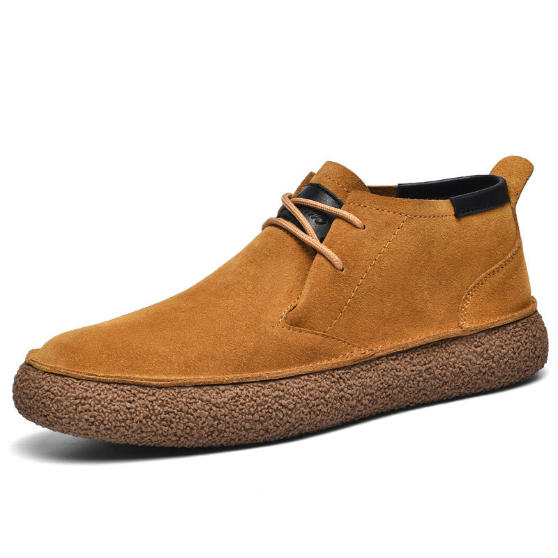 Heren Mid-Top Loafers met Textuurzool en Vetersluiting 5