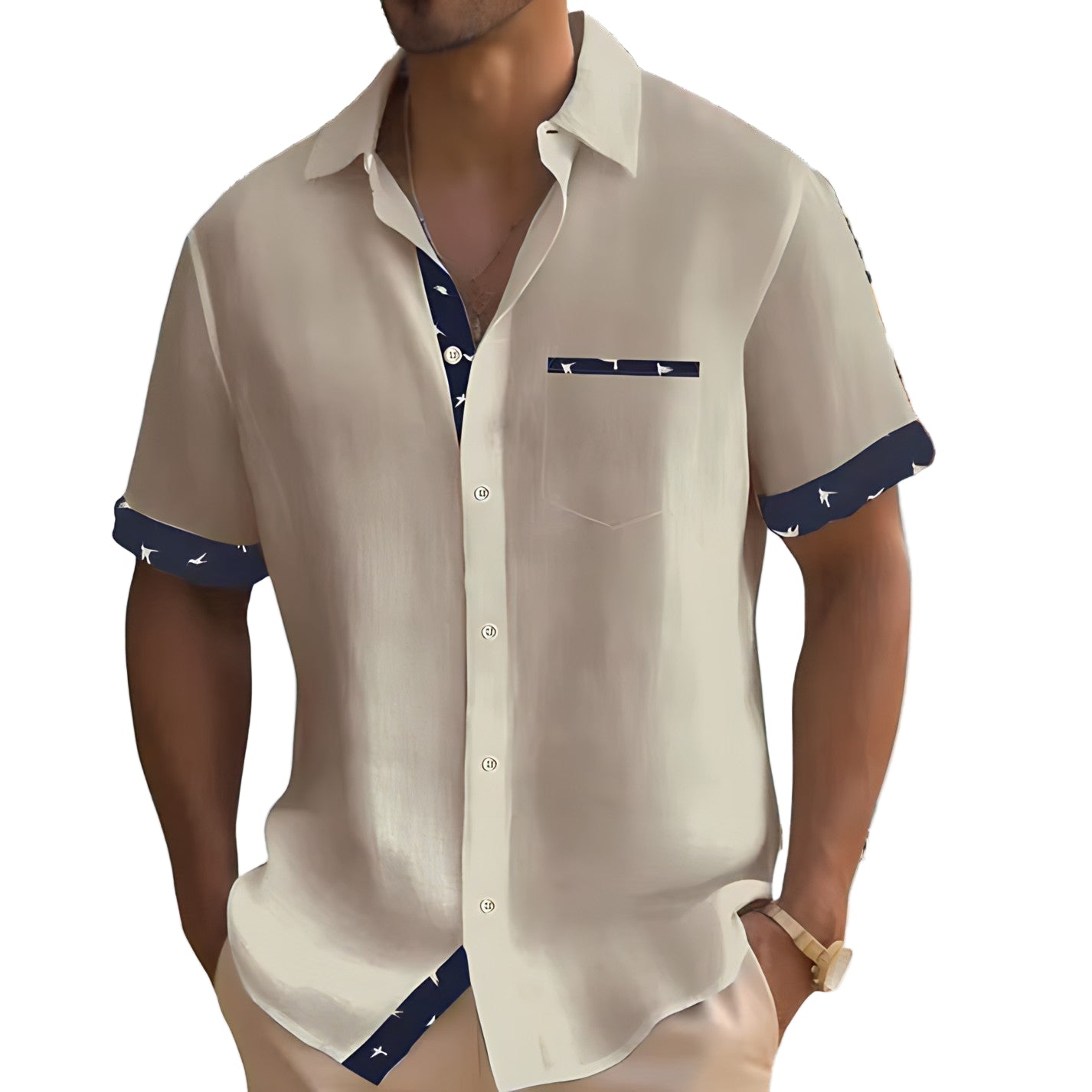 Heren Overhemd Casual Stijl Ademend Materiaal 0
