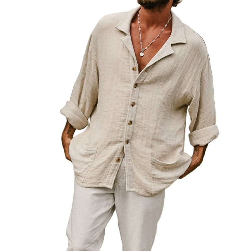 Heren Overhemd Met Knopen – Casual Lange Mouwen – Relaxed Fit 0