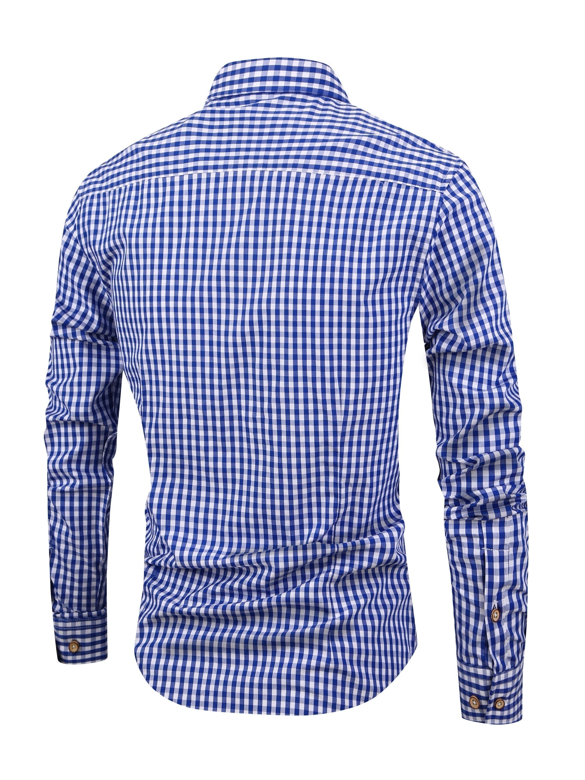 Heren Overhemd Ruitpatroon Modern Stijlvolle Look 1