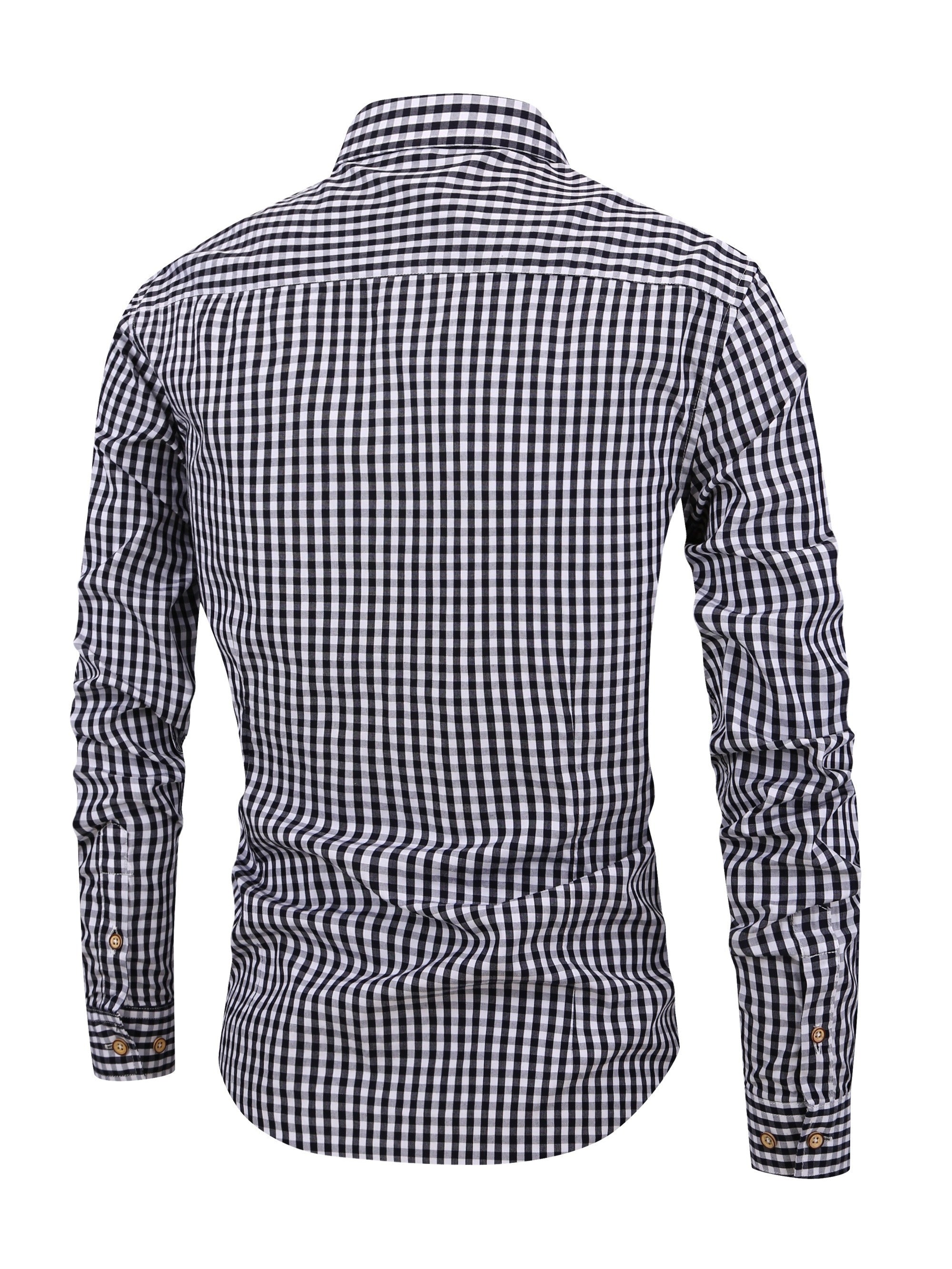 Heren Overhemd Ruitpatroon Modern Stijlvolle Look 7