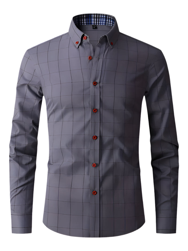 Heren Overhemd Slim Fit Katoen-Polyester Ademend Design 0