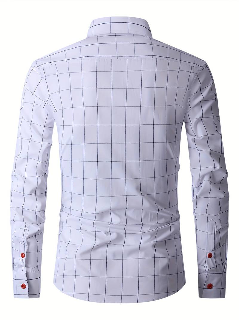Heren Overhemd Slim Fit Katoen-Polyester Ademend Design 3