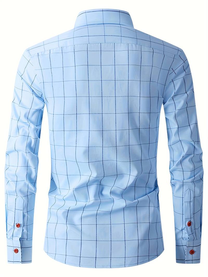 Heren Overhemd Slim Fit Katoen-Polyester Ademend Design 7